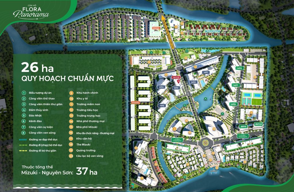 Hệ thống tiện ích toàn khu đô thị Mizuki Park
