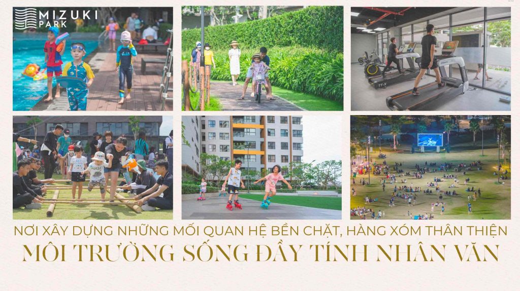 Tiện ích và tiến độ toàn khu Mizuki và Trellia Cove