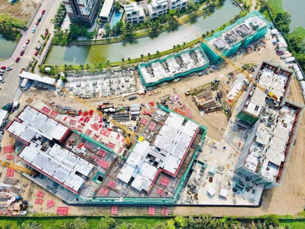 Tiến độ thực tế Trellia Cove Mizuki Park