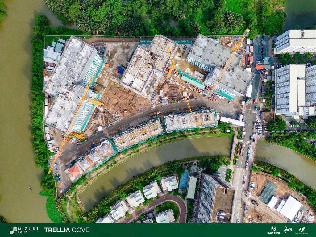 Tiến độ căn hộ Trellia Cove Mizuki Park mới nhất 2026