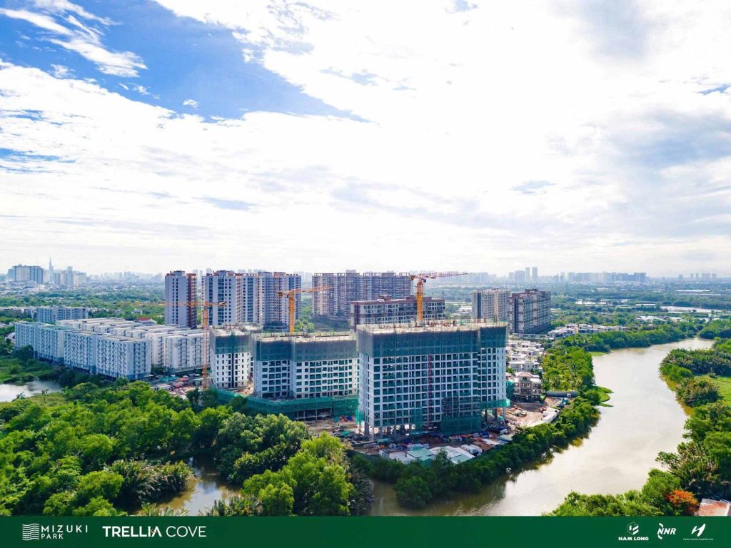 Tiến độ căn hộ Trellia Cove Mizuki Park mới nhất 2026