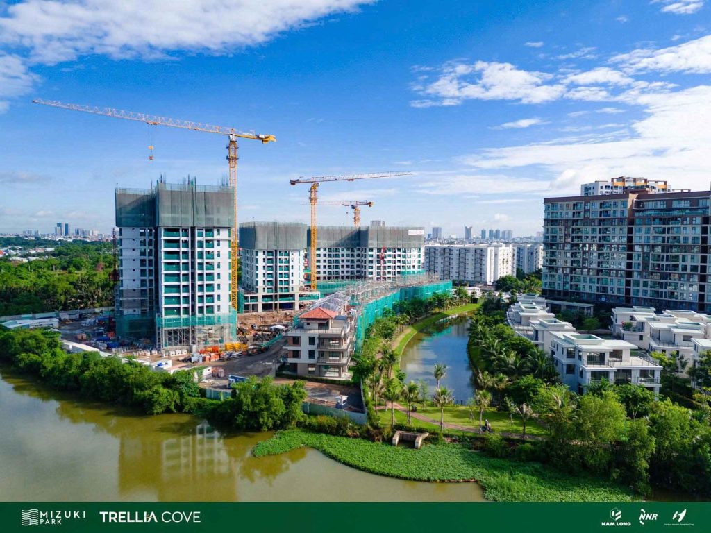 Tiến độ căn hộ Trellia Cove Mizuki Park mới nhất 2026