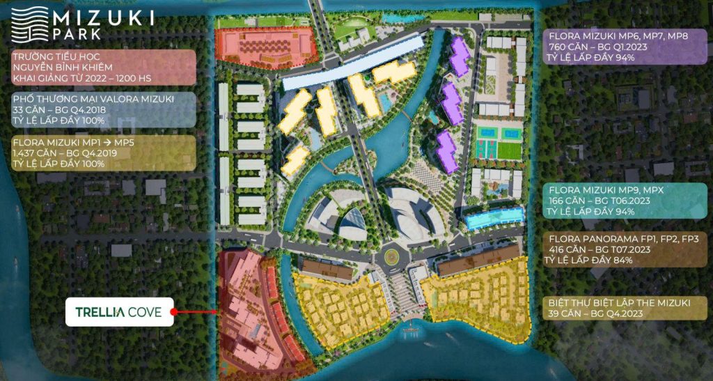 Tiến độ căn hộ Trellia Cove Mizuki Nam Long
