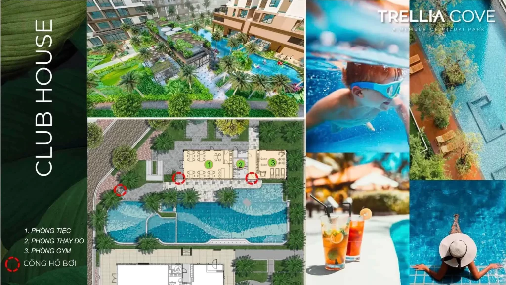 Tiện ích nội khu căn hộ Trellia Cove Mizuki Nam Long