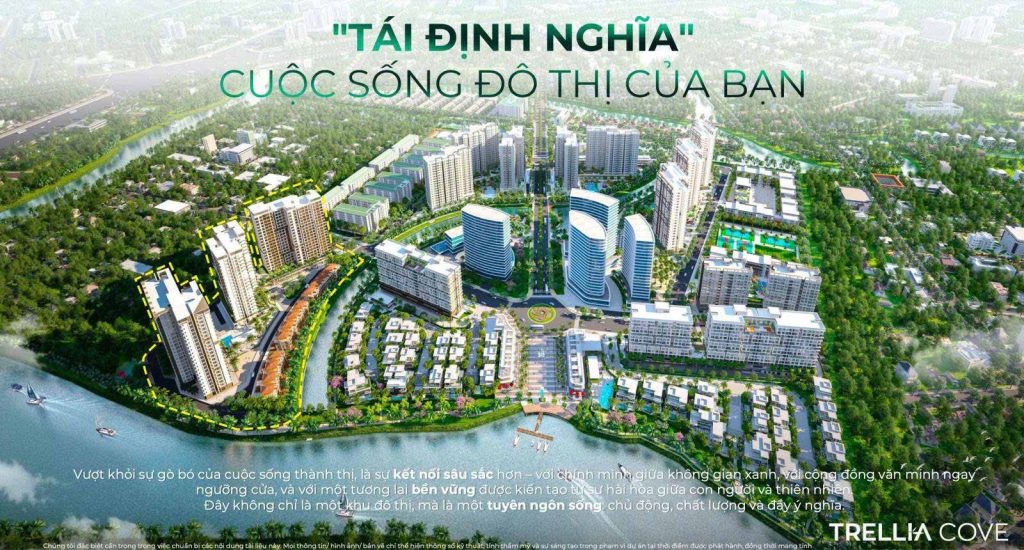 Phối cảnh toàn khu Mizuki Park và căn hộ Trellia Cove Nam Long